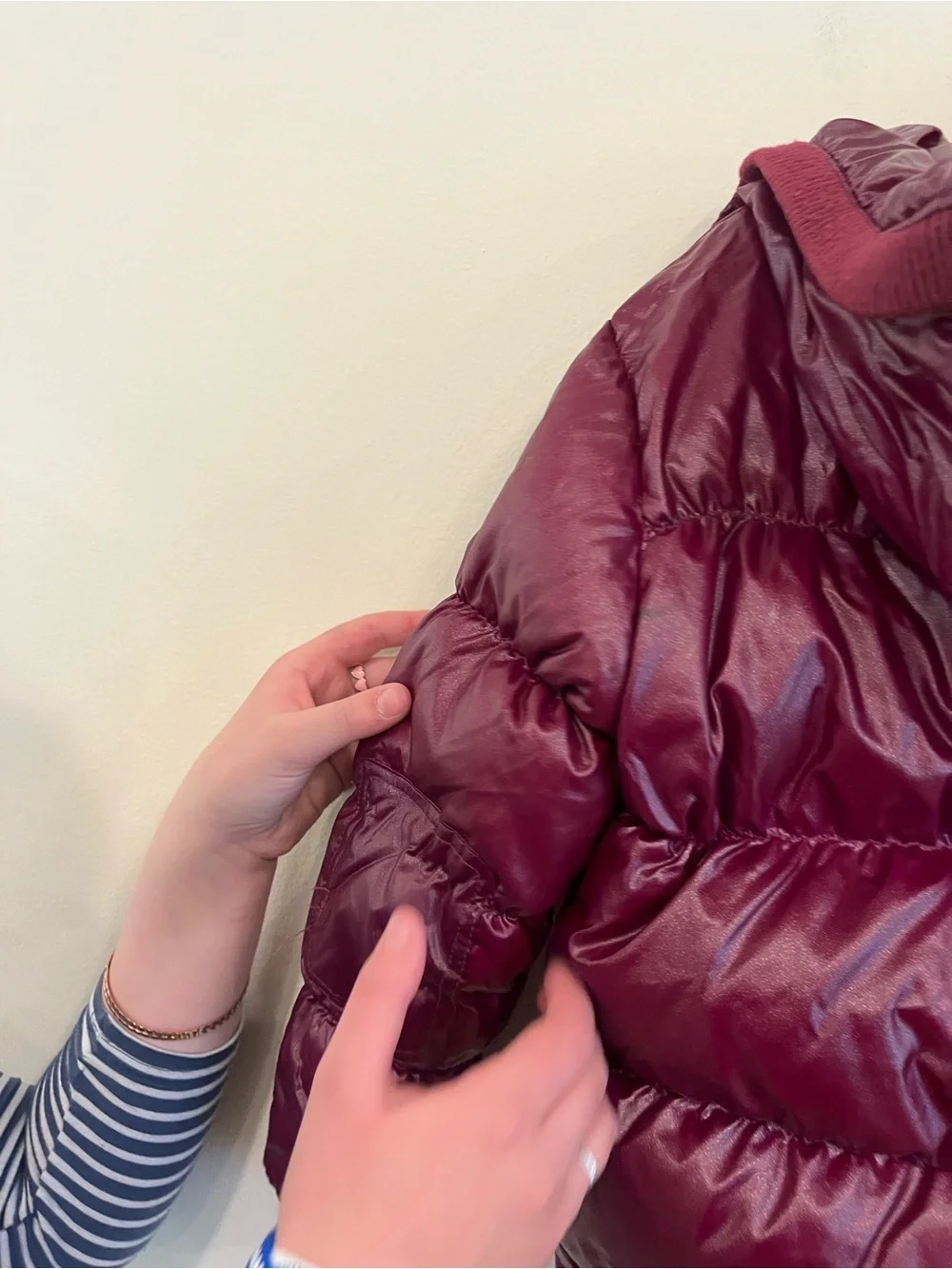 Appaman Kids Hooded Puffer Jacket - Burgundy